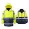2W International High Viz Parka and Body Warmer, Medium, Lime/Dark Navy 360C-3 M - alternate 1